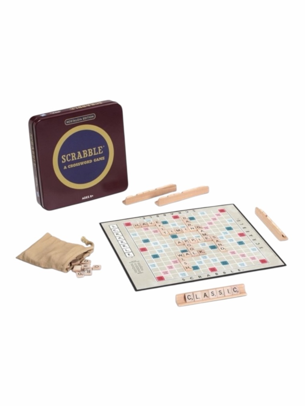 Hasbro Nostalgia Edition Tin Scrabble Board Game